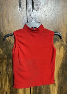 Red Sleeveless Top