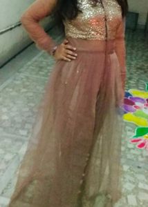 Elegant Mauve Embellished Dress