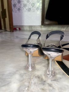J.SING Embellished Clear Heels