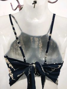 Back Tie Knot Crop Top