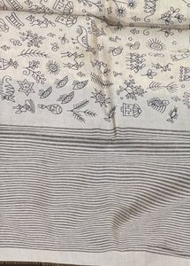 Linen Blend Saree - Grey (Almost 🆕)