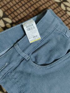 Blue Flared Denim Jeans