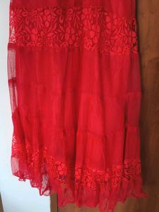 Red anarkali kurta