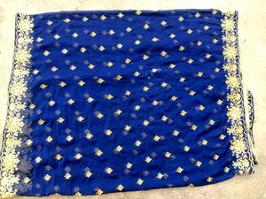 Elegant Blue Embroidered Suit