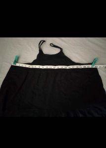 Elegant Black Tiered Korean Top