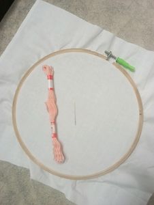 14 Inch Ring With 4 Needles And One Thread