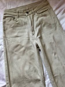 Wide Leg Beige Pants