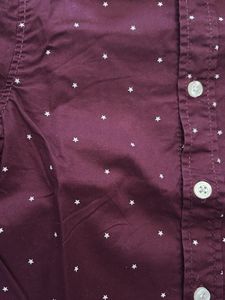 Boys Burgundy Stars Shirt
