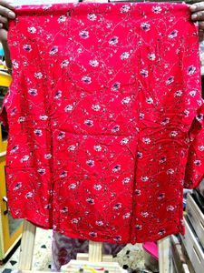 Red Floral Print Top