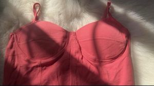 Peach Bustier Top