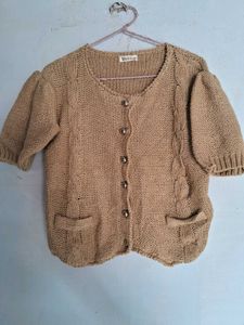 Tan Knit Cardigan