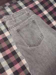 Grey Wash Wide Leg Jeans