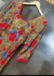 Multi Floral🔴🔵Kurti For Girl Or Woman 40 Bust