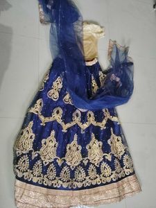Blue Embellished Lehenga Choli Set