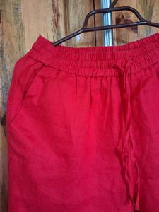 Red Lenin Pants