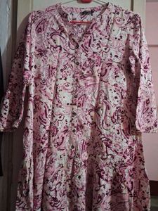 Pink Paisley Print Dress