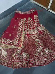Bridal Lehenga - Maroon &amp; Gold