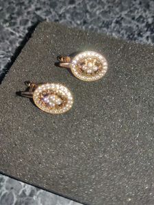 CZ Floral Ear Climber Earrings
