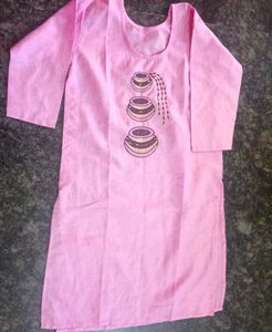 Pink Printed Kurta