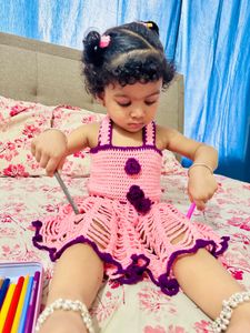 A Cute Baby Handwoven Dress