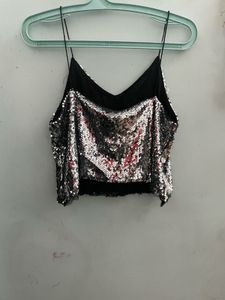 Sparkling Sequin Crop Top