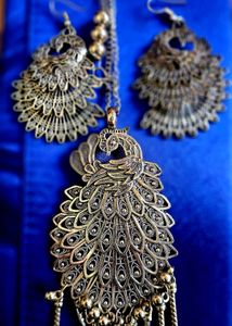 Peacock Silver Toned  Set