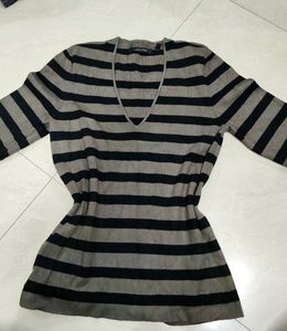 Striped V-Neck Top
