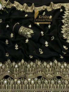 Elegant Mirror Work Saree