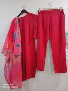 Beautiful Kurta Set With Organza Dupatta