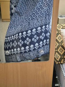 Cotton Top Dupatta Bottom Set With Mirrorwork