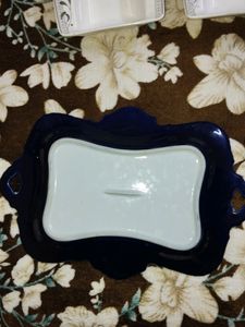 Vintage Fine Bone China Serving Tray With Bowl