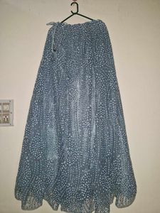 Sky Blue Glitter Work Lehenga with Blouse a