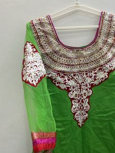 Beautiful Green Heavy Party Wear Suit