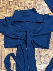 Navy Cutout Top