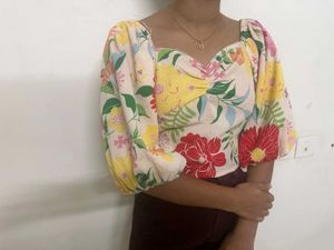 Floral Print Top only worn for photo