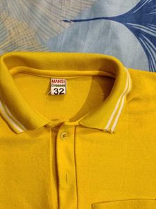 Yellow Polo Shirt with Logo