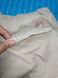 Beige Cargo Shorts.