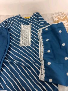 blue kurti set