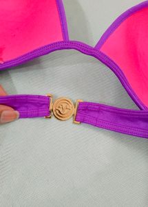 Vibrant Purple Halter Bikini Top