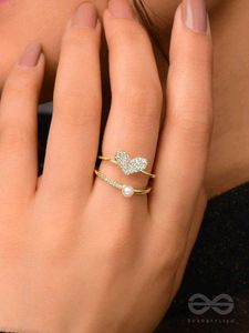 Anti tarnish Pearl Heart Ring