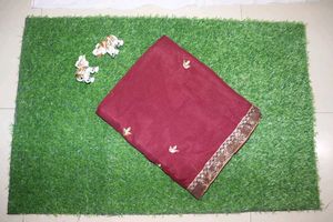 Elegant Green &amp; Red Saree