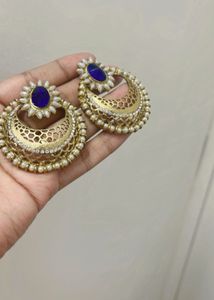 Blue Floral Teardrop Pearl Earrings To Style For u