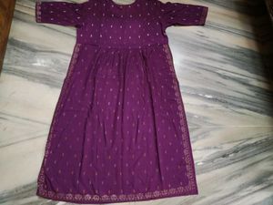Purple Embroidered Kurta