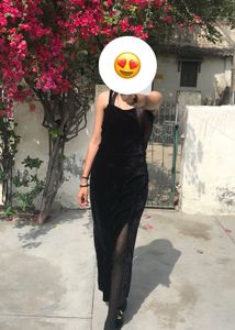 Elegant Black Velvet Dress