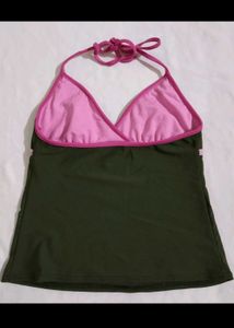 Pinteresty Y2K Olive Green Halter Top