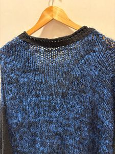 Blue &amp; Black Knit Imported Cardigan