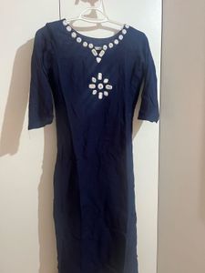 Elegant Navy Blue Kurti