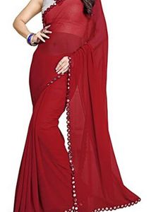 ❤️ Gorgeous Red Georgette Saree - NWT