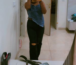 Trendy Denim Top & Jeans Set