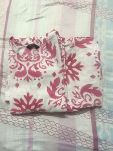 Pink Printed Kurta Set